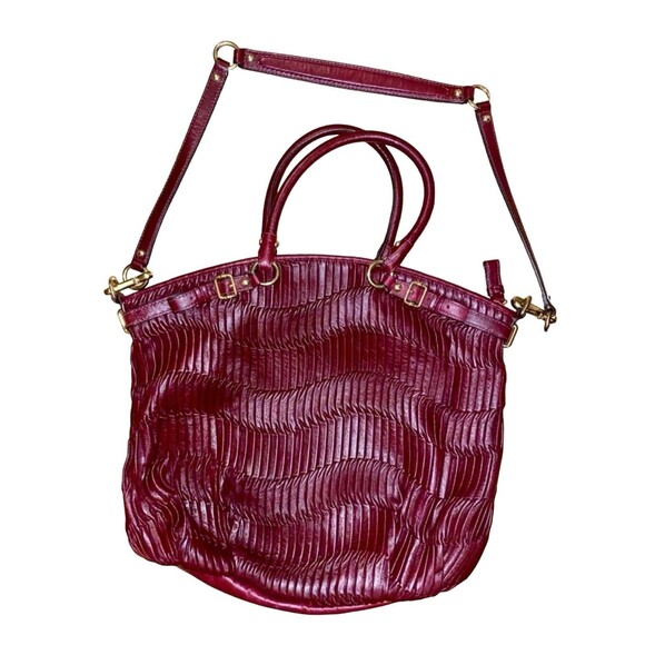 Coach Wine Burgundy Large Gathered Madison Tote Bag F1182-18643 - Picture 3 of 7